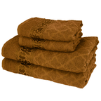 Kit 4 Toalhas Luxo - 2 Banho + 2 Rosto 100% Algodão