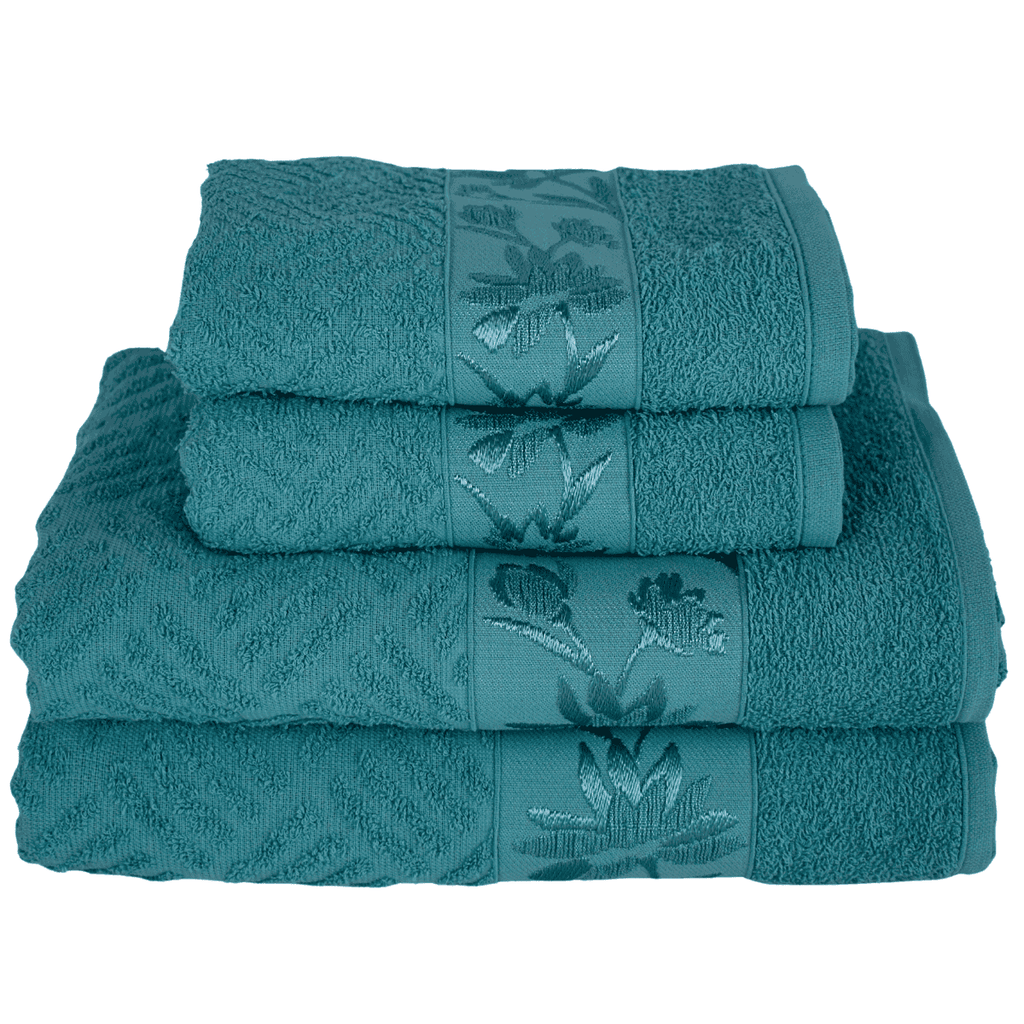 Kit 4 Toalhas Olympia 2 Banho + 2 Rosto 100% Algodão  Premium Macias e Super Absorventes