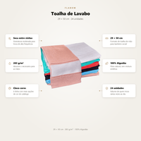 Toalha de Lavabo 29x50 - 24 unidades