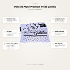 Pano de Prato Premium Pé de Galinha 45X66 - 24 unidades