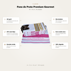 Pano de Prato Atoalhado Premium Gourmet 45X70 - 24 unidades