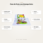 Pano de Prato com Estampa Extra 48x75 - 12 Unidades
