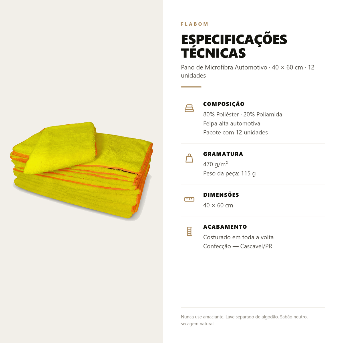 Pano de Microfibra Automotivo Toke Mágico 40X60 - 12 unidades