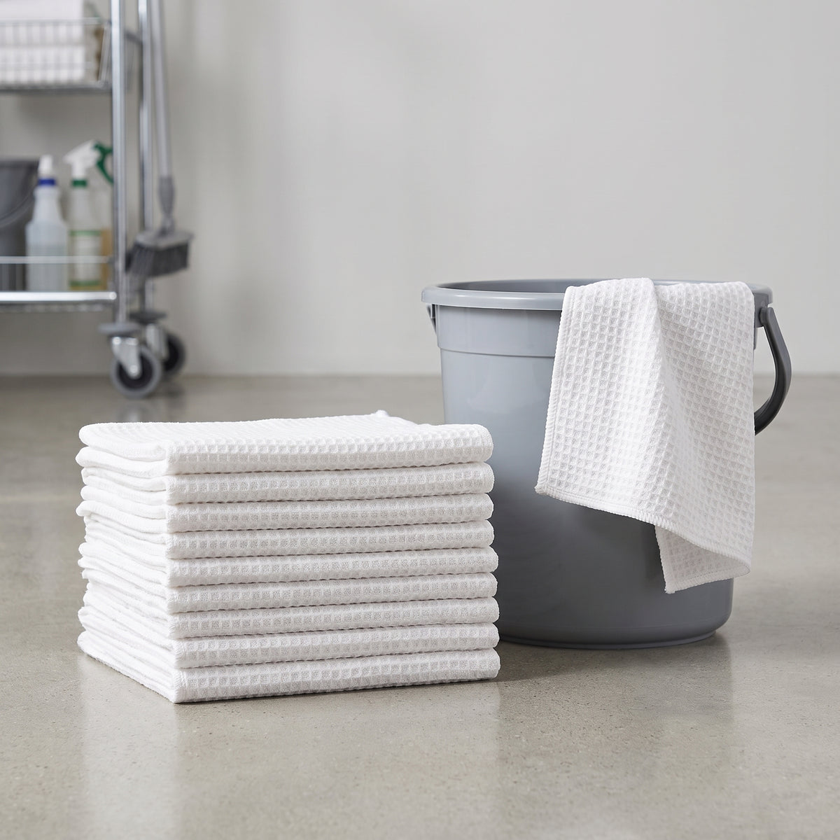 Pano de Chão Alvejado Duplo 50X80 - 6 unidades