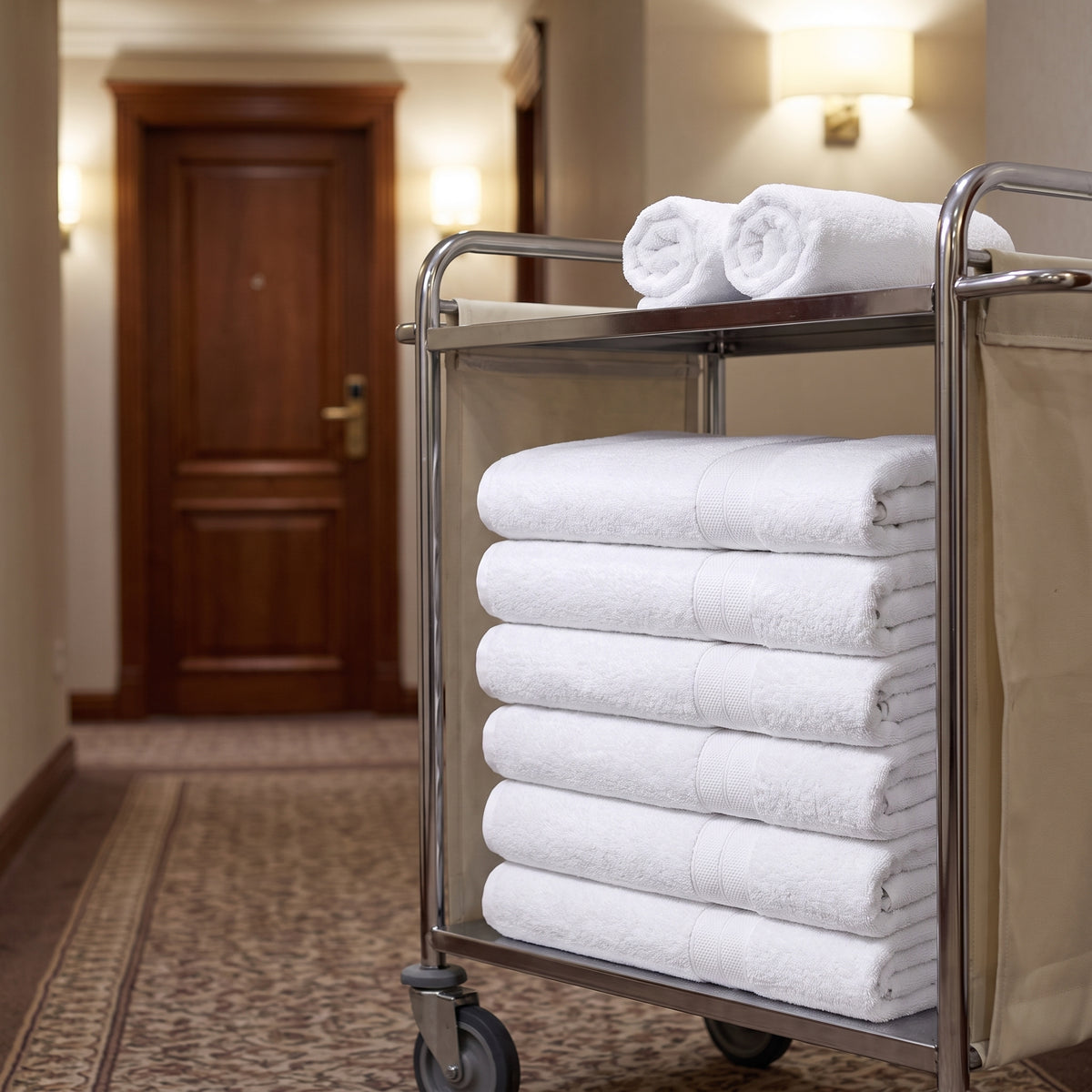 Kit 6 Toalhas de Banho Linha Hotel 70x140 Branco