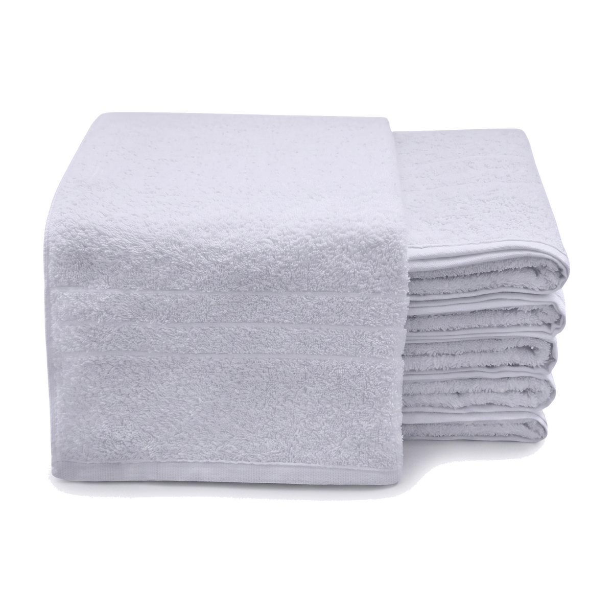 Kit 12 Toalhas de Rosto Linha Hotel Brancas