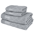 Kit 4 Toalhas Luxo - 2 Banho + 2 Rosto 100% Algodão