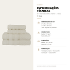 Kit 4 Toalhas Donatella 2 de Banho + 2 de Rosto Fio Penteado