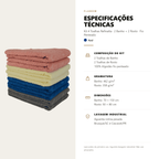 Kit 4 Toalhas Refinatta 2 Banho + 2 Rosto Fio Penteado