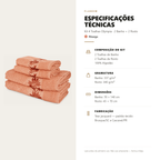 Kit 4 Toalhas Olympia 2 Banho + 2 Rosto 100% Algodão
