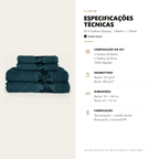 Kit 4 Toalhas Olympia 2 Banho + 2 Rosto 100% Algodão