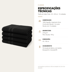 Toalha de Salão Preta 45x80 - 12 unidades