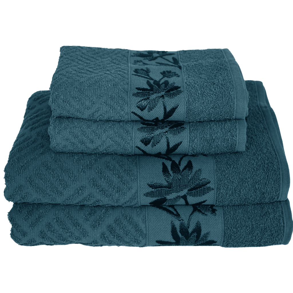 Kit 4 Toalhas Olympia 2 Banho + 2 Rosto 100% Algodão  Premium Macias e Super Absorventes