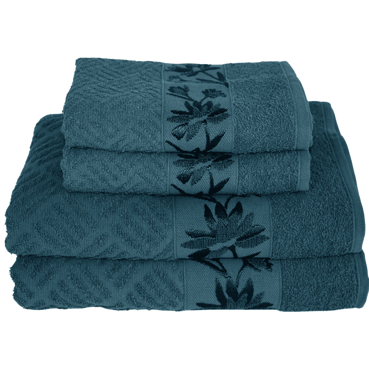 Kit 4 Toalhas Olympia 2 Banho + 2 Rosto 100% Algodão  Premium Macias e Super Absorventes