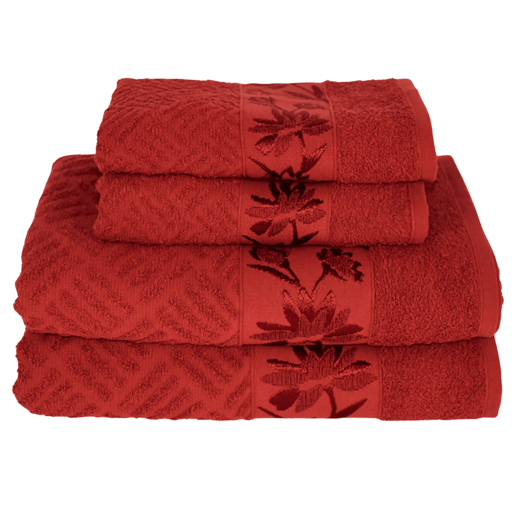 Kit 4 Toalhas Olympia 2 Banho + 2 Rosto 100% Algodão  Premium Macias e Super Absorventes