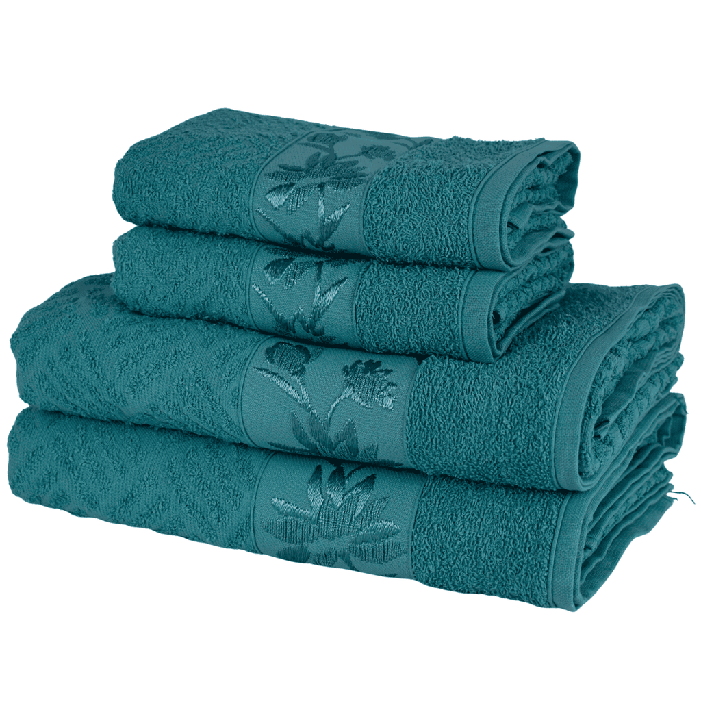 Kit 4 Toalhas Olympia 2 Banho + 2 Rosto 100% Algodão  Premium Macias e Super Absorventes