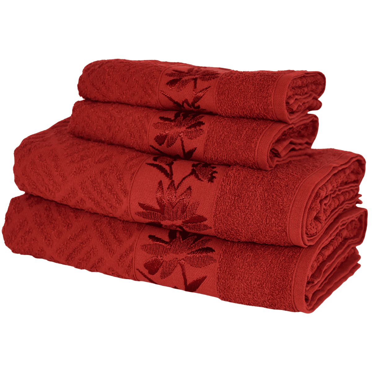 Kit 4 Toalhas Olympia 2 Banho + 2 Rosto 100% Algodão  Premium Macias e Super Absorventes