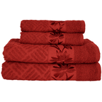 Kit 4 Toalhas Olympia 2 Banho + 2 Rosto 100% Algodão