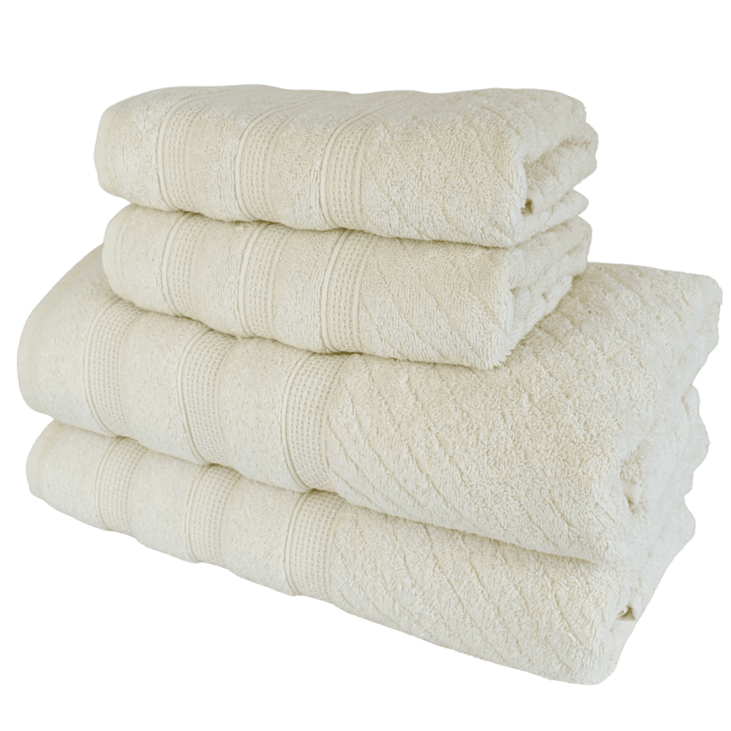 Kit 2 Toalhas de Banho + 2 Toalhas de Rosto Donatella 100% Algodão Variedade de Cores