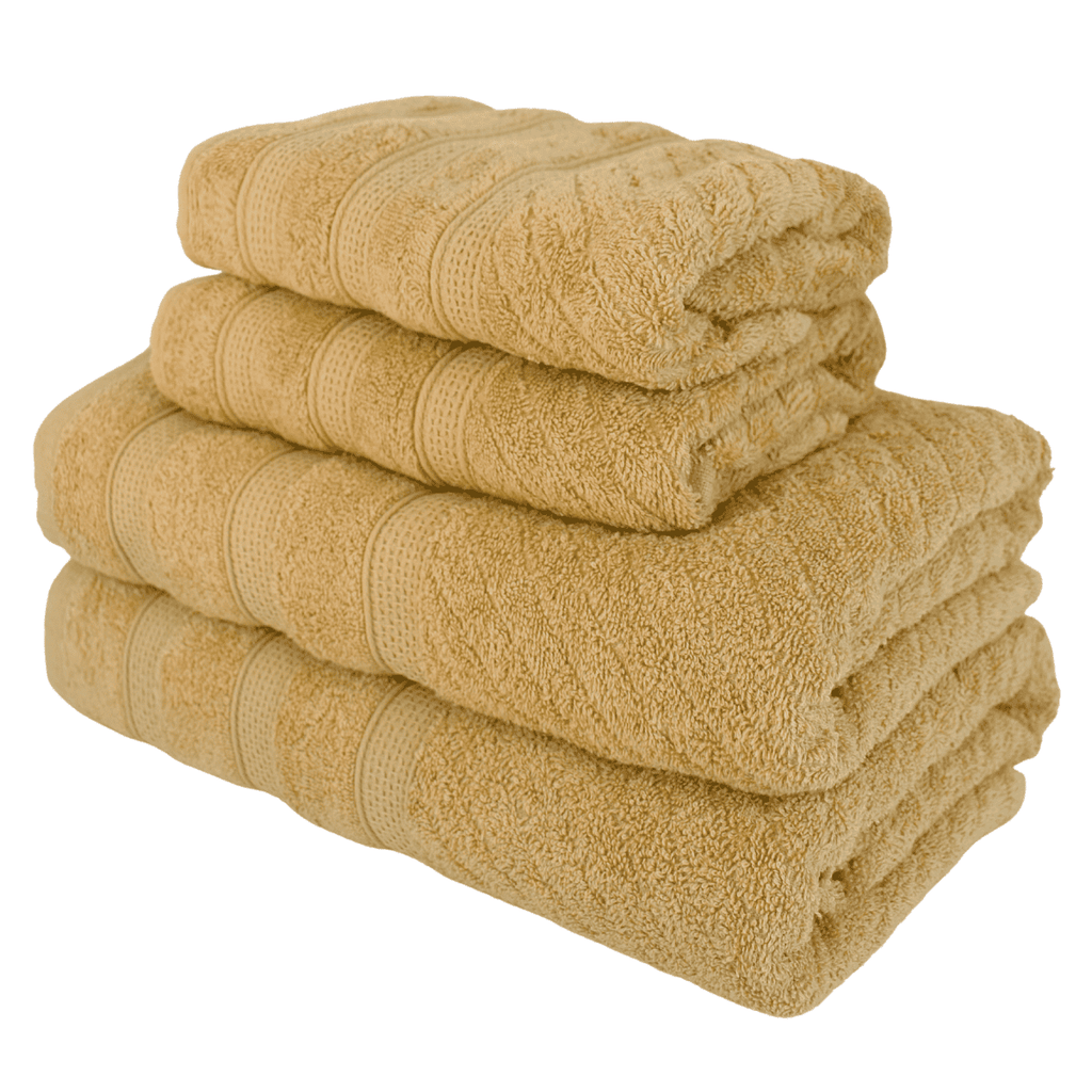 Kit 2 Toalhas de Banho + 2 Toalhas de Rosto Donatella 100% Algodão Variedade de Cores