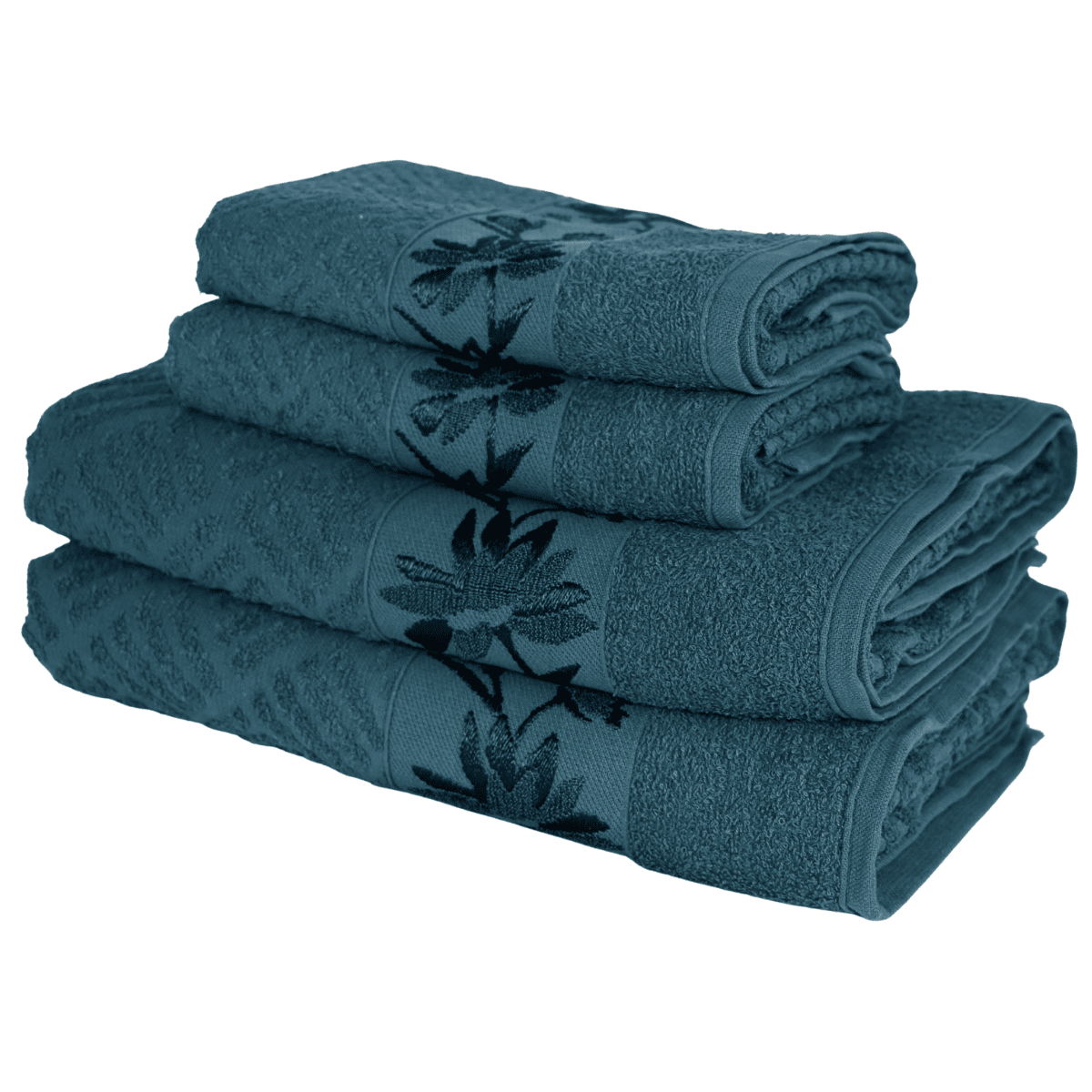 Kit 4 Toalhas Olympia 2 Banho + 2 Rosto 100% Algodão  Premium Macias e Super Absorventes